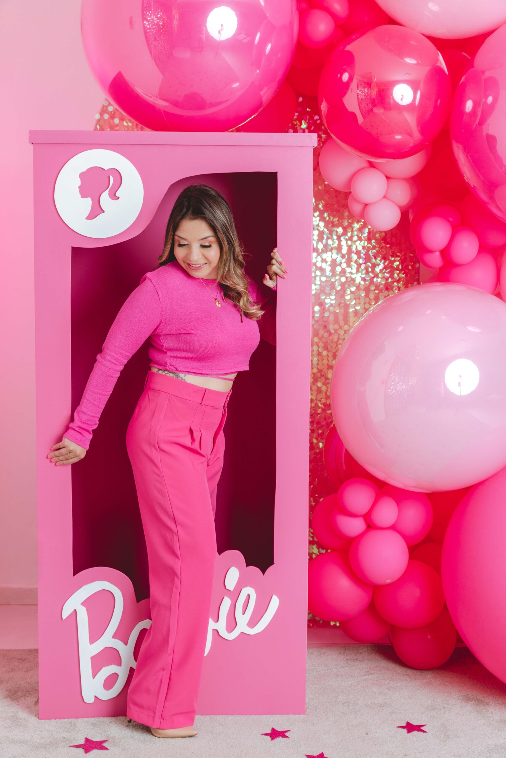 Balloons and Barbie Box photo booth for Birthday Party Colombo
